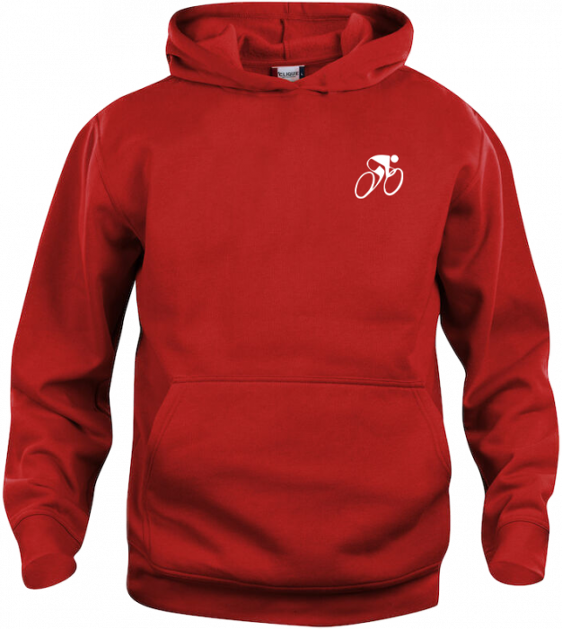 Clique - Hvidovre Cykelklub Basic Hoodie Kids - Rojo