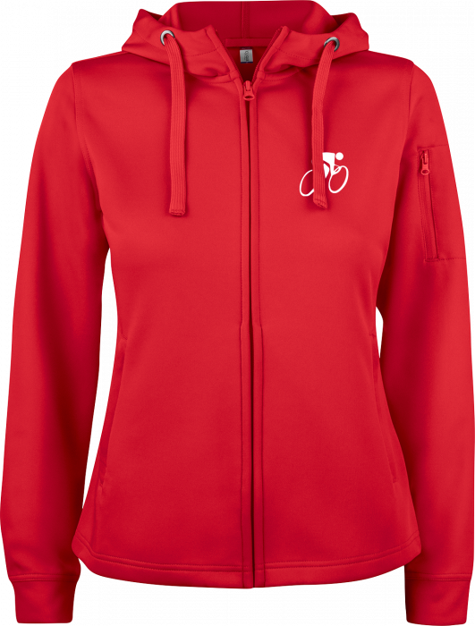 Clique - Hvidovre Cykelklub Hoodie M. Zip Dame - Rød