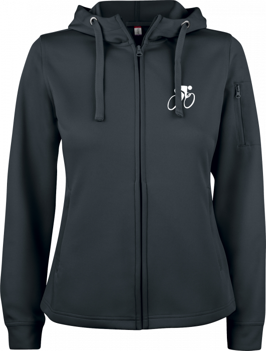 Clique - Hvidovre Cykelklub Hoodie W. Zip Women - Czarny