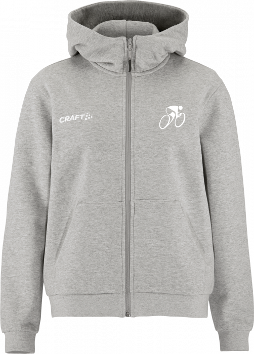 Craft - Hvidovre Cykelklub Hoodie W. Zip Women - Grå Melange DK