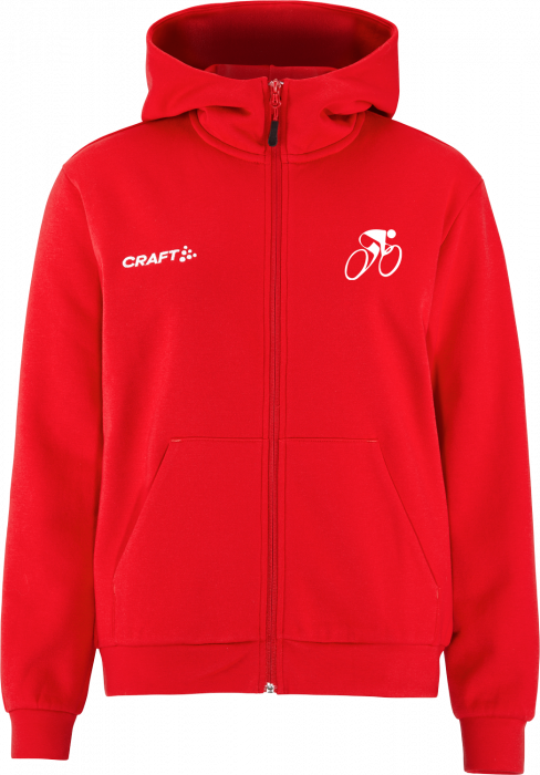 Craft - Hvidovre Cykelklub Hoodie W. Zip Women - Czerwony