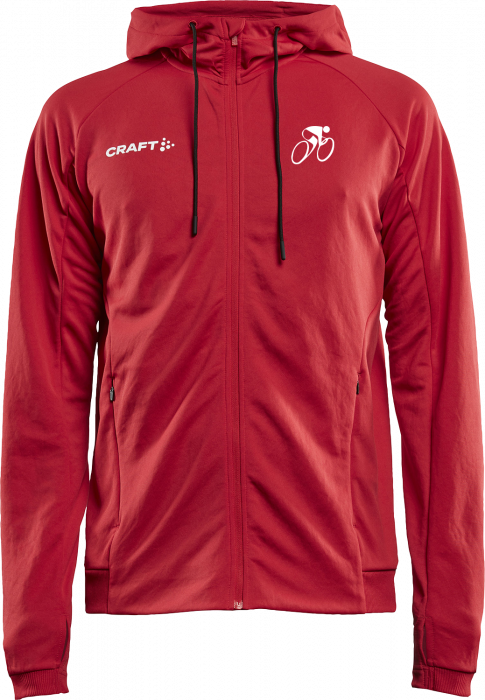 Craft - Hvidovre Cykelklub Hoodie W. Zip Men - Rood